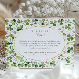 Tarjeta De Recepción Alojamiento de detalles del Boda de los corazones