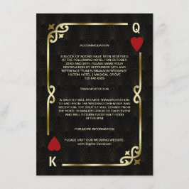 Tarjeta De Recepción Alojamiento de Gatsby Casino Las Vegas Poker