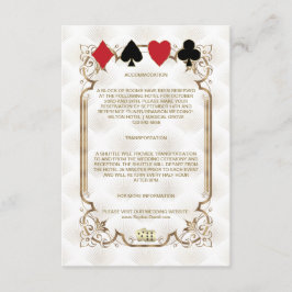 Tarjeta De Recepción Alojamiento de Gatsby Casino Las Vegas Poker
