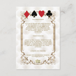Tarjeta De Recepción Alojamiento de Gatsby Casino Las Vegas Poker