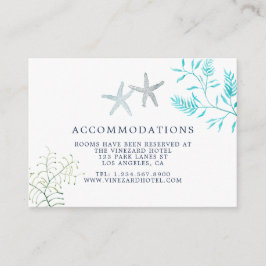 Tarjeta De Recepción Alojamiento de nuez acuática en la playa de algas 