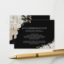 Alojamiento de Rosa Blanca y Oro Negro Elegante