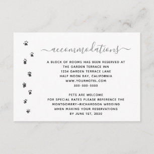 Tarjeta De Recepción Alojamiento divertido personalizado para la boda d