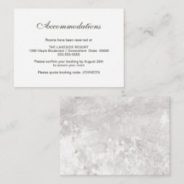 Tarjeta De Recepción Alojamiento elegante Boda de piedra Minimalista