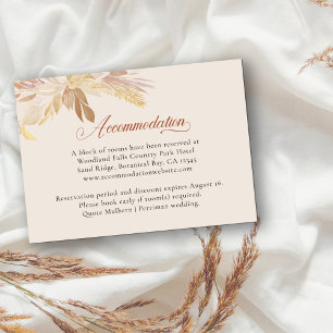 Tarjeta De Recepción Alojamiento en el Foliage Botánico Terracota Cream