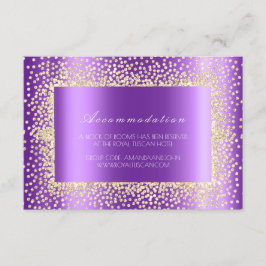 Tarjeta De Recepción Alojamiento en Hotel Boda Violeta Púrpura3