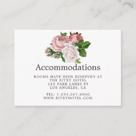 Tarjeta De Recepción Alojamiento en Rubor y Borgoña Boda