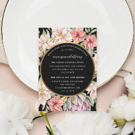 Tarjeta De Recepción Alojamiento Floral en Pastel Island Tropical