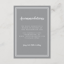 Tarjeta De Recepción Alojamiento Huésped Gris Moderno Huéspedes