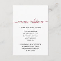 Alojamiento moderno Rosa Gold Script Boda