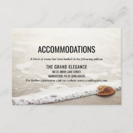 Tarjeta De Recepción Alojamiento para bodas de olas de playa