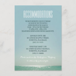 Tarjeta De Recepción alojamiento para bodas de playa
