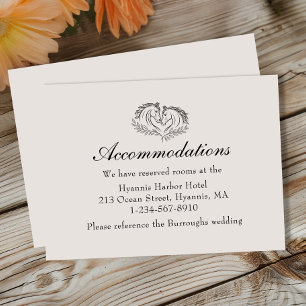 Tarjeta De Recepción Alojamiento Rústico de Bodas Occidentales
