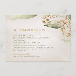 Tarjeta De Recepción Alojamiento rústico vintage de vegetación botánica