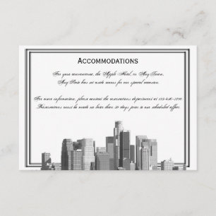 Tarjeta De Recepción Alojamientos de bodas de destino de Houston