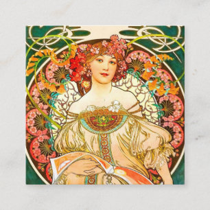 Tarjeta De Recepción Alphonse Mucha Art Nouveau Daydream