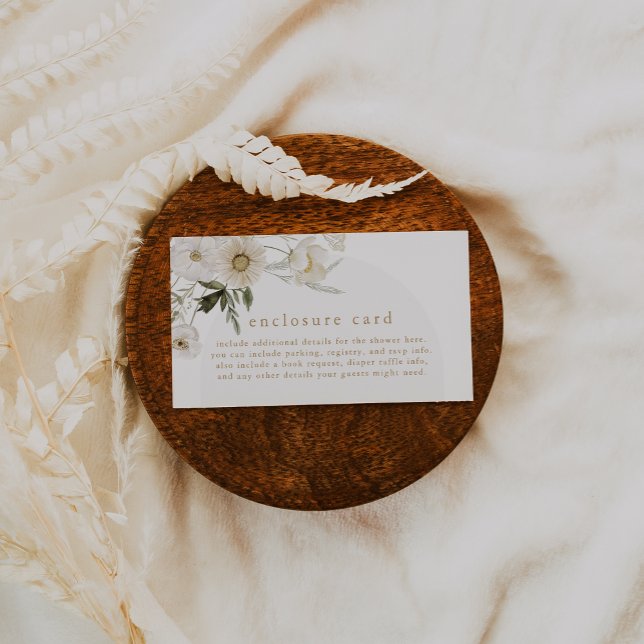 Tarjeta De Recepción ALYSSA Floral Summer Boho Wild Flower Baby Shower (ALYSSA Floral Summer Boho Wild Flower Baby Shower Enclosure Card)