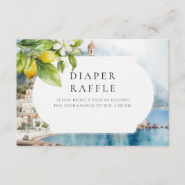 Tarjeta De Recepción Amalfi Coast Lemon Diaper Italiano Raffle