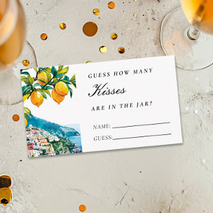 Tarjeta De Recepción Amalfi Lemon ¿Cuántos besos tiene ducha de novia?