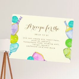 Tarjeta De Recepción Amante del Deporte Acuarela Tema de Boda de Pickle