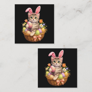 Tarjeta De Recepción Amantes de Gatitos Adorables Feliz Pascua Gato