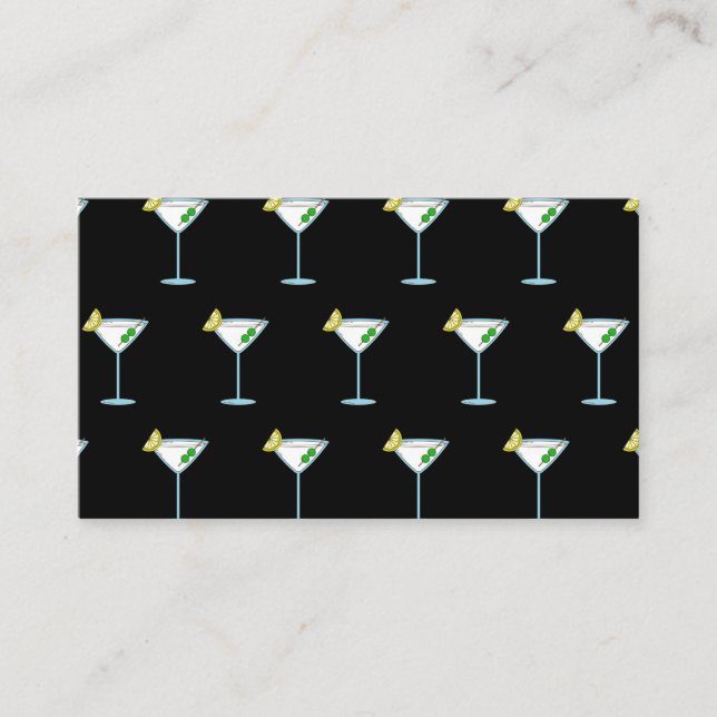 Tarjeta De Recepción Amantes de Martini Copa de cóctel Barman Alcohol (Anverso)