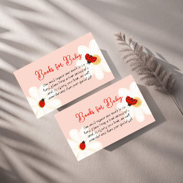 Tarjeta De Recepción Amar el insecto lindo ladybug bebé solicitud de un