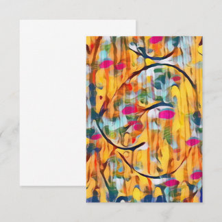 Tarjeta De Recepción Amarillo abstracto