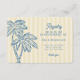 Tarjeta De Recepción Amarillo Palm Springs Pastel Beach Registry Insert