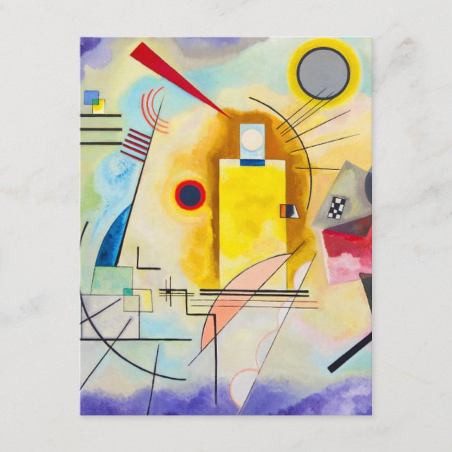 Tarjeta De Recepción Amarillo-Rojo-Azul de Kandinsky (Anverso)