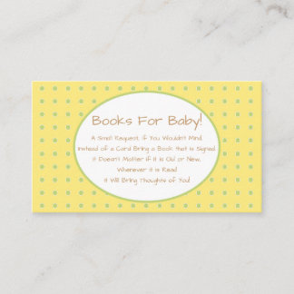Tarjeta De Recepción Amarillo solicitud de libro de Baby Shower Inserta