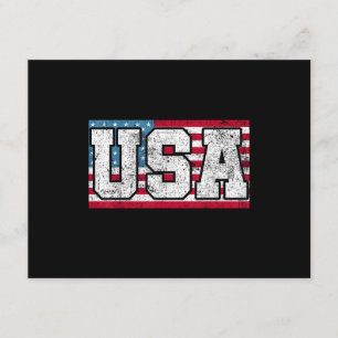 Tarjeta De Recepción Americano USA Bandera de EE. UU. 4 de Julio