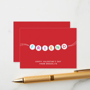 Tarjeta De Recepción Amigo lindo amistad brazalete Día de San Valentín 