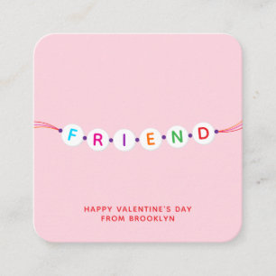 Tarjeta De Recepción Amigo lindo brazalete de amistad rosa San Valentín