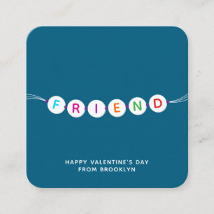 Tarjeta De Recepción Amigo lindo brazalete de amistad verde azulado San