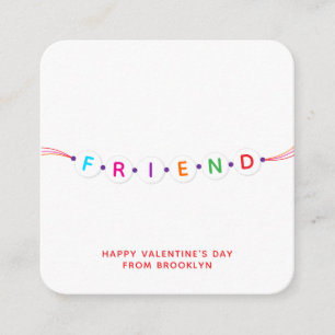 Tarjeta De Recepción Amigo lindo El día de San Valentín de pulsera de a