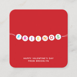 Tarjeta De Recepción Amigos lindos brazalete de amistad rojo San Valent
