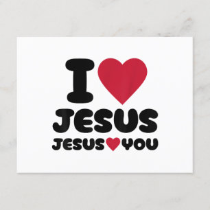 Tarjeta De Recepción Amo a Jesús y Jesús te ama cristiano