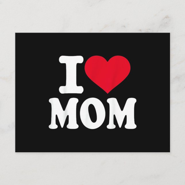 Tarjeta De Recepción Amo a mamá (Anverso)