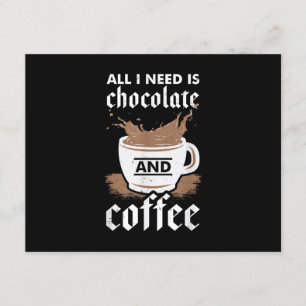 Tarjeta De Recepción Amo El Chocolate Y El Café