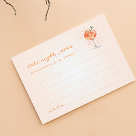 Tarjeta De Recepción Amo primero Spritz Date Noche Ideas Bridal Shower