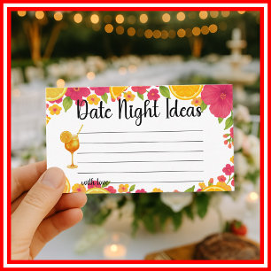 Tarjeta De Recepción Amor a Primera Noche de Spritz Ideas Nocturnas Bri