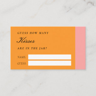 Tarjeta De Recepción Amor Al Principio Spritz Cuántos Besos Ducha De No
