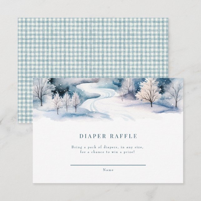 Tarjeta De Recepción Amor de la nieve | Baby Shower invernal (Anverso / Reverso)