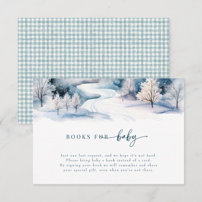 Tarjeta De Recepción Amor de la nieve | Baby Shower invernal (Anverso / Reverso)