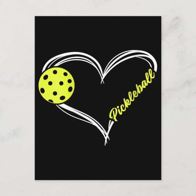 Tarjeta De Recepción Amor de Mujeres Pickleball - partido de pickleball (Anverso)
