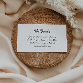 Tarjeta De Recepción Amor de vacaciones | Detalles del Boda manuscrito