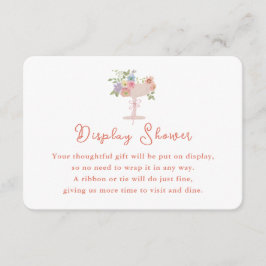 Tarjeta De Recepción Amor en Bloom Garden Bridal Shower Display Inserta