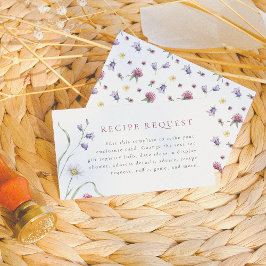 Tarjeta De Recepción Amor en flor de flores silvestres en flor de sangr