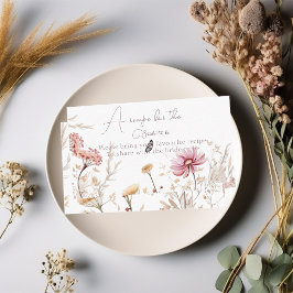 Tarjeta De Recepción Amor en flor Ducha de novia